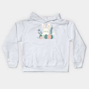 Nordic style Easter Bunny and Eggs Kids Hoodie